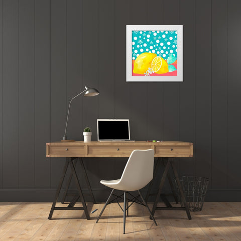 Lemon Inspiration II White Modern Wood Framed Art Print by Hernandez, Larisa