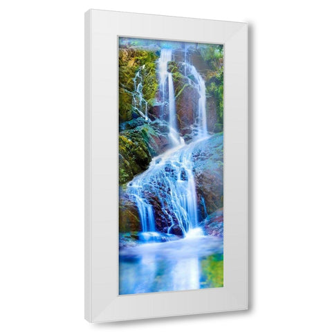 Vertical Water II White Modern Wood Framed Art Print by McLoughlin, James