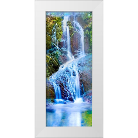 Vertical Water II White Modern Wood Framed Art Print by McLoughlin, James