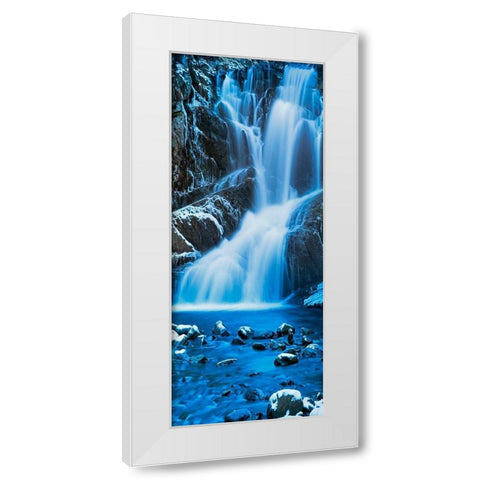 Vertical Water III White Modern Wood Framed Art Print by McLoughlin, James