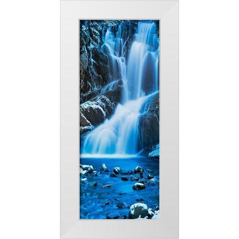 Vertical Water III White Modern Wood Framed Art Print by McLoughlin, James