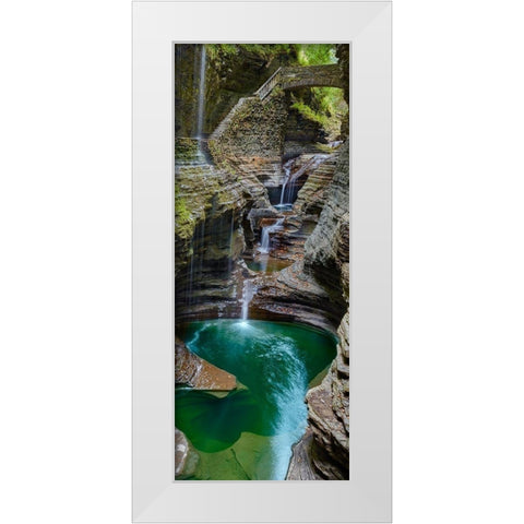 Vertical Water IX White Modern Wood Framed Art Print by McLoughlin, James