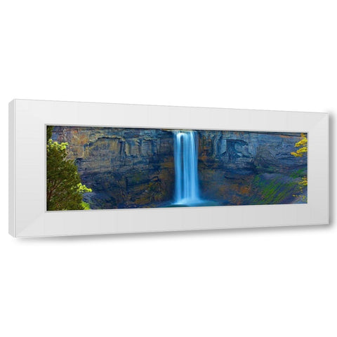 Waterfall Panorama I White Modern Wood Framed Art Print by McLoughlin, James