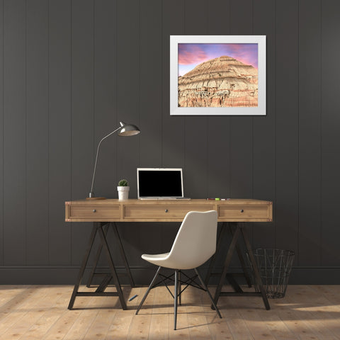 Badlands I White Modern Wood Framed Art Print by McLoughlin, James
