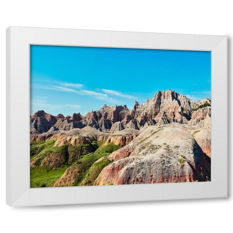 Badlands II White Modern Wood Framed Art Print by McLoughlin, James