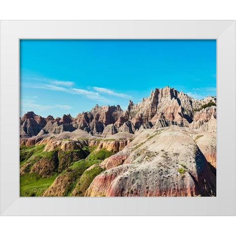 Badlands II White Modern Wood Framed Art Print by McLoughlin, James