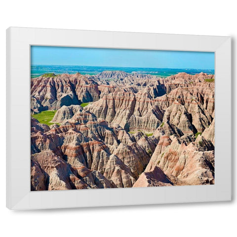 Badlands IV White Modern Wood Framed Art Print by McLoughlin, James