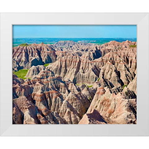 Badlands IV White Modern Wood Framed Art Print by McLoughlin, James