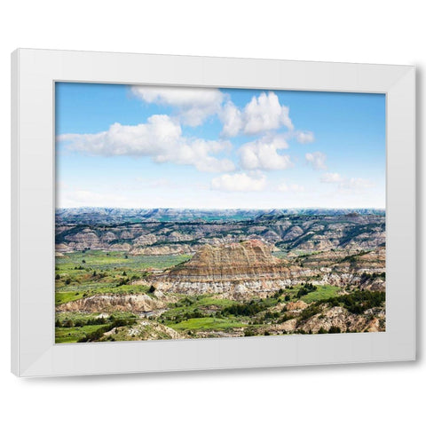 Badlands VI White Modern Wood Framed Art Print by McLoughlin, James