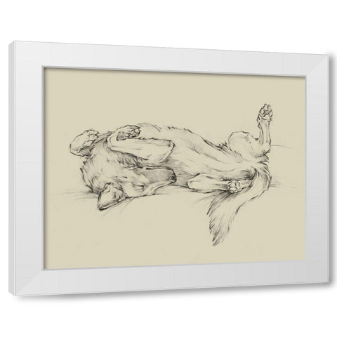 Dog Tired I White Modern Wood Framed Art Print by Harper, Ethan