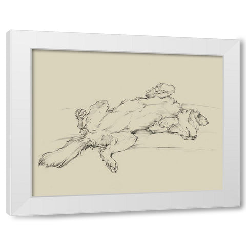 Dog Tired III White Modern Wood Framed Art Print by Harper, Ethan