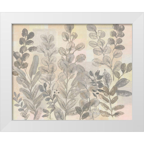 Leaf Pattern I White Modern Wood Framed Art Print by OToole, Tim