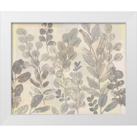 Leaf Pattern II White Modern Wood Framed Art Print by OToole, Tim