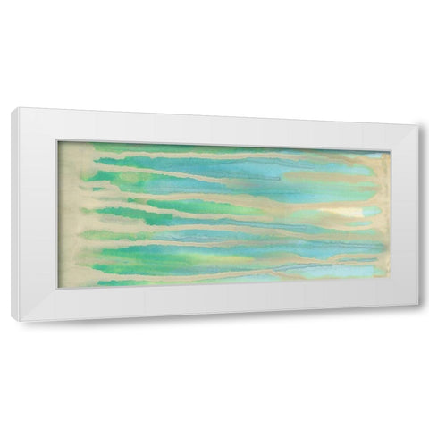 Streaming Sea I White Modern Wood Framed Art Print by Stramel, Renee W.