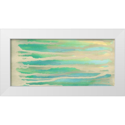 Streaming Sea II White Modern Wood Framed Art Print by Stramel, Renee W.