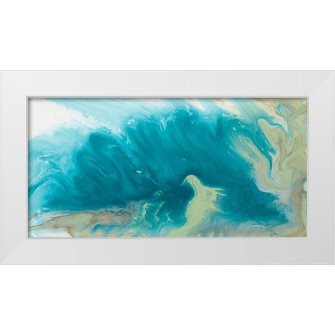 Breaking Surf II White Modern Wood Framed Art Print by Ilosky, Pam