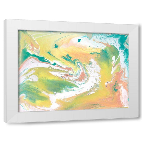Rainbow Sherbet I White Modern Wood Framed Art Print by Ilosky, Pam