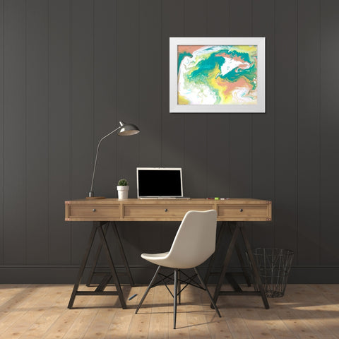 Rainbow Sherbet II White Modern Wood Framed Art Print by Ilosky, Pam