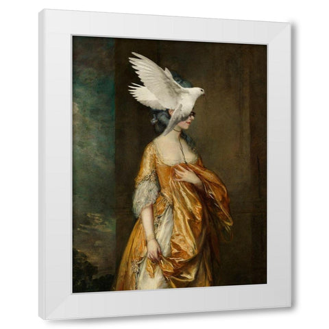 Flightless Bird II White Modern Wood Framed Art Print by Barnes, Victoria