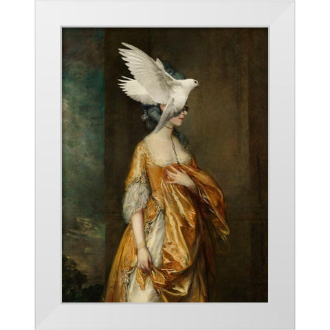 Flightless Bird II White Modern Wood Framed Art Print by Barnes, Victoria