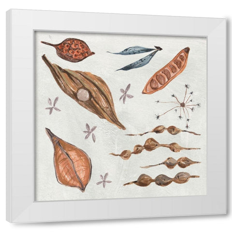 Small Things V White Modern Wood Framed Art Print by Wang, Melissa