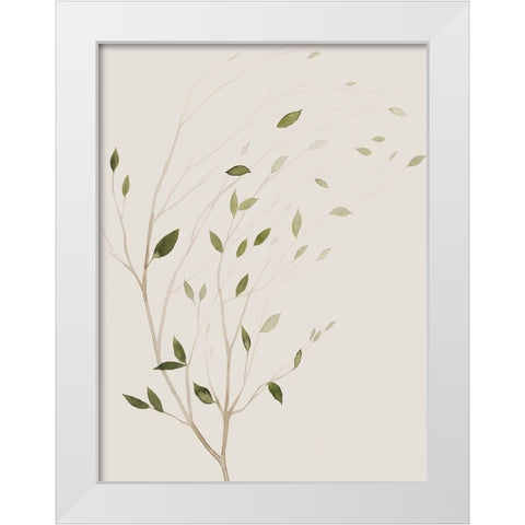 Winds Whisper I White Modern Wood Framed Art Print by Popp, Grace