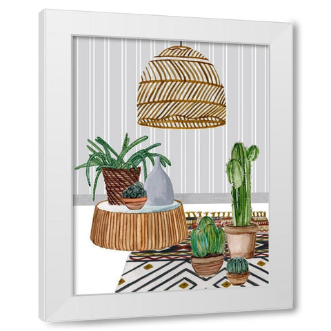 Desert Weavers I White Modern Wood Framed Art Print by Wang, Melissa