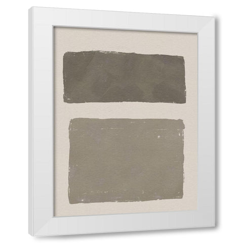 Neutral Color Block I White Modern Wood Framed Art Print by Green, Jacob