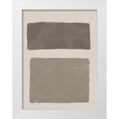 Neutral Color Block I White Modern Wood Framed Art Print by Green, Jacob