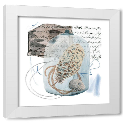 Message in a Bottle III White Modern Wood Framed Art Print by Wang, Melissa