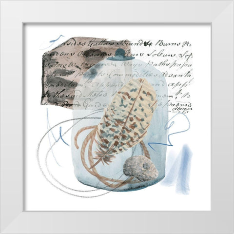 Message in a Bottle III White Modern Wood Framed Art Print by Wang, Melissa
