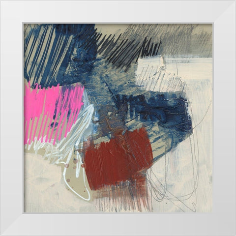 Frenetic I White Modern Wood Framed Art Print by Goldberger, Jennifer