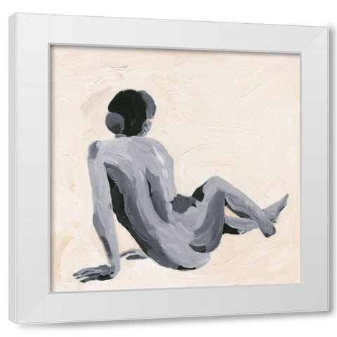 Intimity I White Modern Wood Framed Art Print by Wang, Melissa