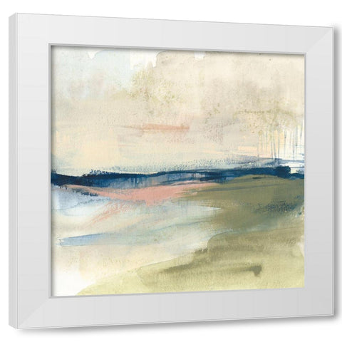 Coastline Vignette I White Modern Wood Framed Art Print by Goldberger, Jennifer