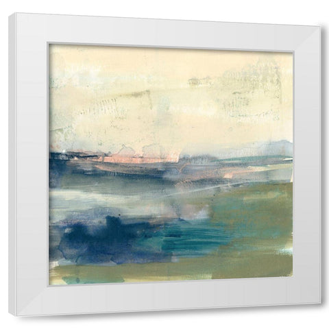 Coastline Vignette V White Modern Wood Framed Art Print by Goldberger, Jennifer