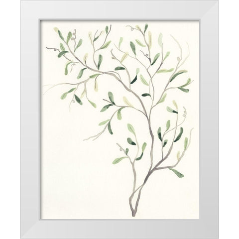 Spindle Sprig I White Modern Wood Framed Art Print by Vess, June Erica