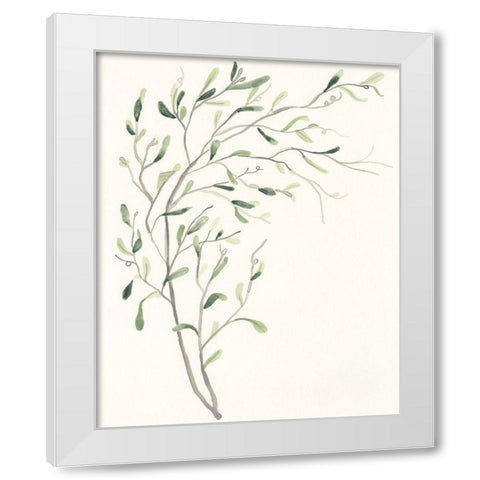 Spindle Sprig II White Modern Wood Framed Art Print by Vess, June Erica