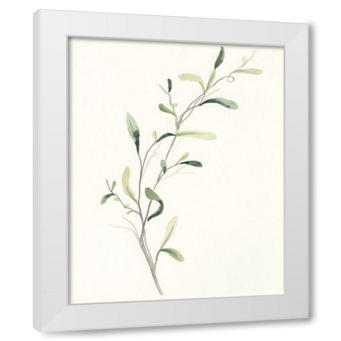 Spindle Sprig IV White Modern Wood Framed Art Print by Vess, June Erica