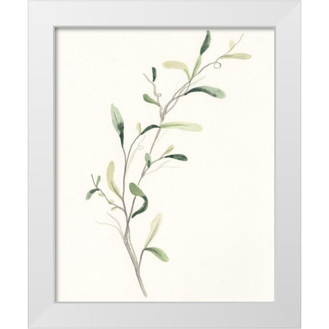 Spindle Sprig IV White Modern Wood Framed Art Print by Vess, June Erica