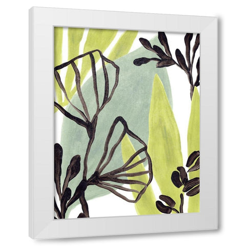 Tropical Collage II White Modern Wood Framed Art Print by Vess, June Erica
