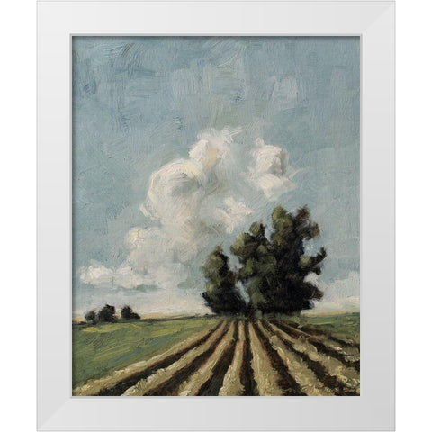 Copse of Trees White Modern Wood Framed Art Print by Parsons, Marian