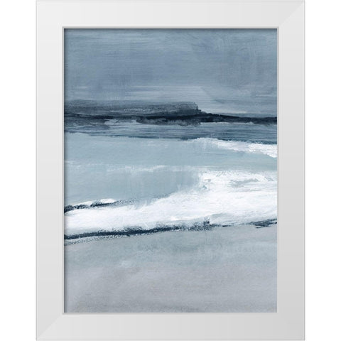 Sea Lines I White Modern Wood Framed Art Print by Barnes, Victoria