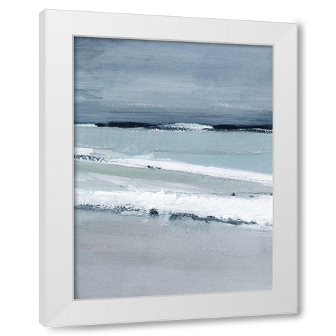 Sea Lines II White Modern Wood Framed Art Print by Barnes, Victoria