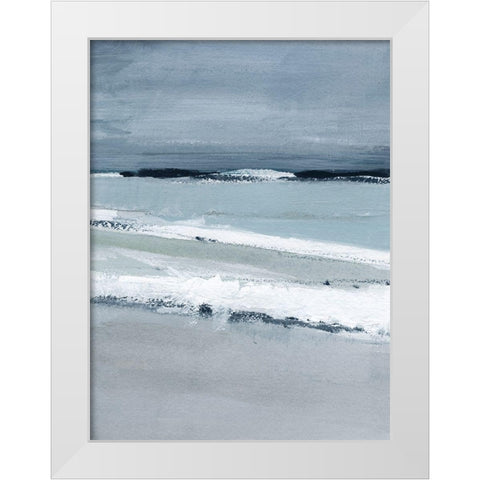 Sea Lines II White Modern Wood Framed Art Print by Barnes, Victoria