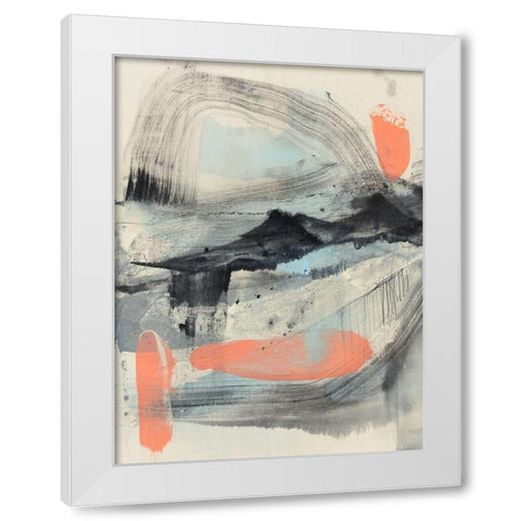 Embellished Twisting Range II White Modern Wood Framed Art Print by Goldberger, Jennifer
