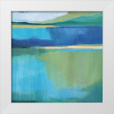 Lagoon I White Modern Wood Framed Art Print by Jerry, Alison