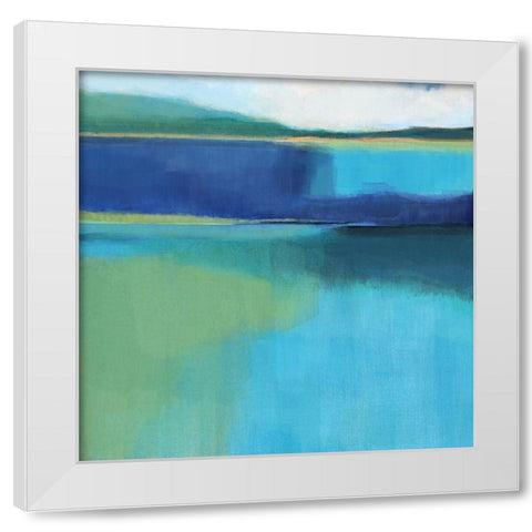 Lagoon II White Modern Wood Framed Art Print by Jerry, Alison