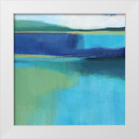 Lagoon II White Modern Wood Framed Art Print by Jerry, Alison