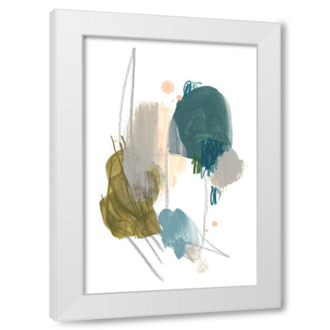 Idle Gesture I White Modern Wood Framed Art Print by Vess, June Erica