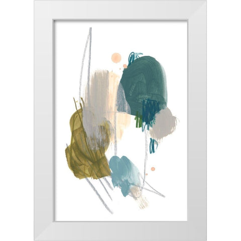 Idle Gesture I White Modern Wood Framed Art Print by Vess, June Erica